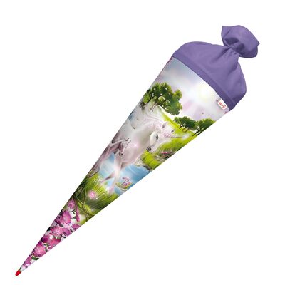 ROTH 677187 Motiv-Schultüte, Einhorn mit Fohlen, 70 cm, rund