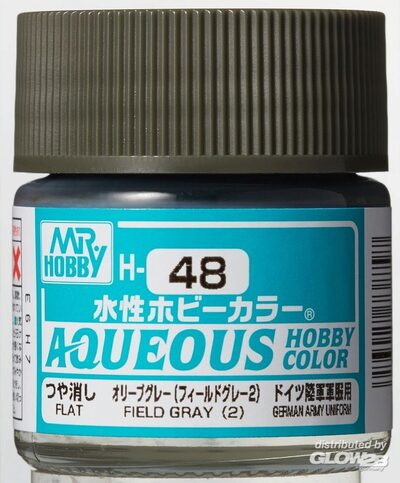 MR HOBBY - GUNZE H-048 Mr Hobby -Gunze Aqueous Hobby Colors (10 ml) Field Gray (2) [30