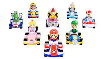 HOT WHEELS GBG30 Hot Wheels Mario Kart 1:64 Die-Cast Yoshi Bowser Toad Yoshi Luigi, sortiert