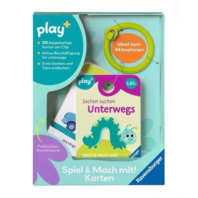 RAVENSBURGER 12034054 Play+ Spiel & Mach mit! Karten: Sachen suchen: unterwegs