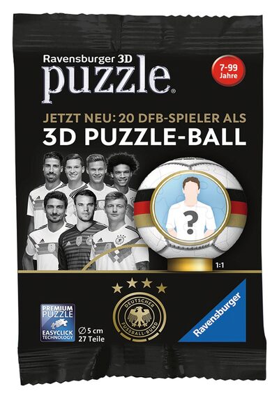 RAVENSBURGER 11707 3D-Puzzle Blindpacks DFB Spieler