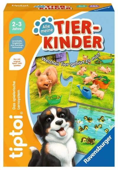 RAVENSBURGER 00108 tiptoi® Lernspiel - Alle meine Tierkinder