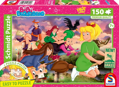 SCHMIDT SPIELE 56542 Kinderpuzzle 150 Teile Bibi Blocksberg, Hexenrennen