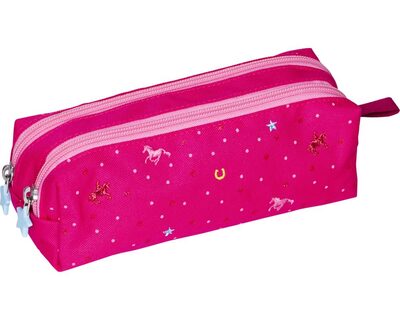 DIE SPIEGELBURG 0015491 Stifte-Etui Pferdefreunde (pink)