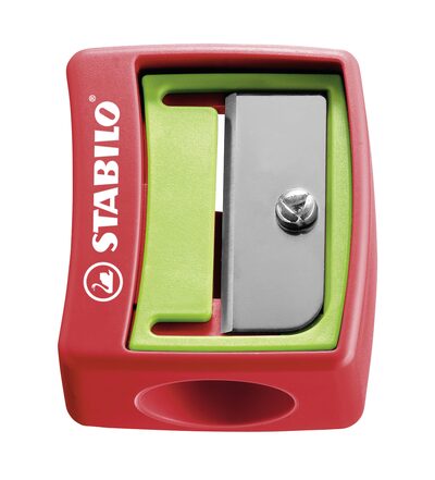 STABILO 4548/12 Spitzer - STABILO woody 3 in 1 Spitzer - für extradicke Stifte - rot/grün