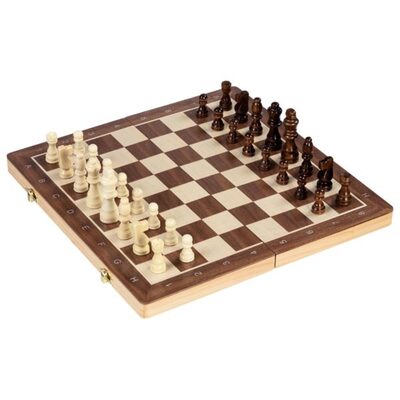 GOKI 56314 Schach/Dame Spiel 2in1, magnetisch
