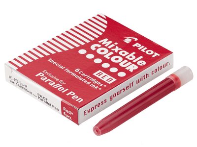 PILOT PEN 1108002 Parallel Pen Tintenpatronen rot 6er Set