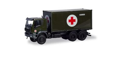 HERPA 746519 1:87 Iveco Trakker 6x6 Abrollcontainer-LKW 'Bundeswehr'