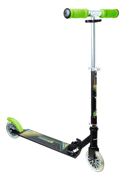 AUTHENTIC SPORTS & TOYS 102 muuwmi Aluminium Scooter Neon 125 mm, mit Leuchtrollen