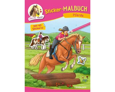 TESSLOFF 378863957 Sticker-Malbuch. Pferde