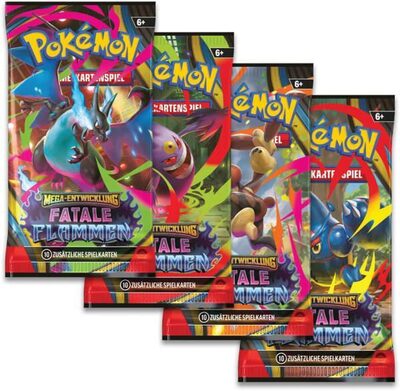 POKEMON 12612 PKM Pokémon ME02 Boosterpack Mega-Entwicklung - Fatale Flammen