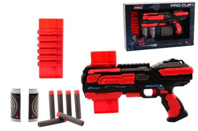 idee+spiel 110-31057 Tack Pro® Clip 1 mit 6 Darts und Geräusch