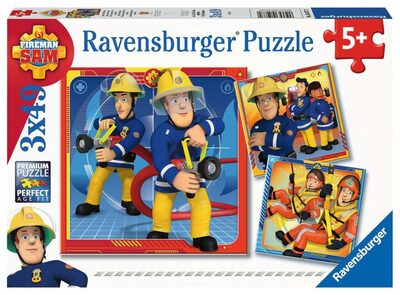 RAVENSBURGER 05077 Ravensburger Kinderpuzzle - Feuerwehrmann Sam, Unser Held Sam