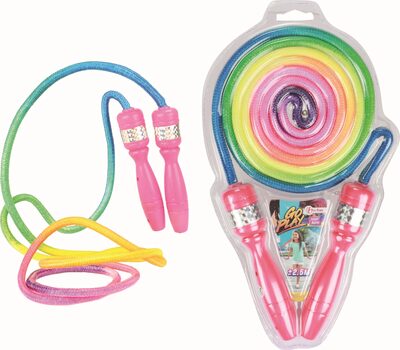 TOI TOYS 68001A GO PLAY Springseil im Regenbogen-Design