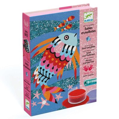 DJECO DJ08661 Sandbild Regenbogen Fische