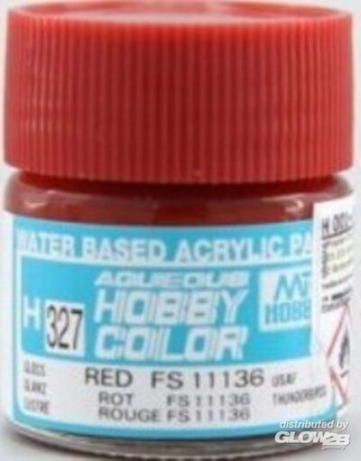 MR HOBBY - GUNZE H-327 Mr Hobby -Gunze Aqueous Hobby Colors (10 ml) Red FS 11136 [30