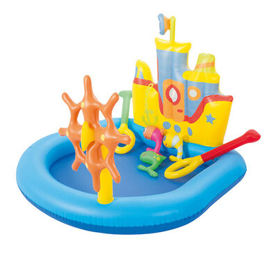 BESTWAY 52211 Planschbecken Wasserspielcenter Spielboot 'Schlepper', 140 x 130 x 104 cm
