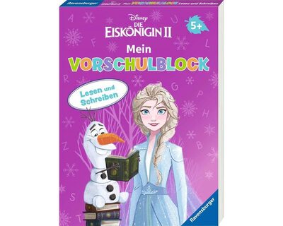 RAVENSBURGER 49674 Disney Die Eiskönigin 2 Mein Vorschulblock Lesen und Schreiben
