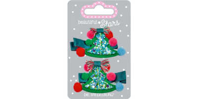 DIE SPIEGELBURG 0015158 Haarclip Tannenbaum beautiful Stars