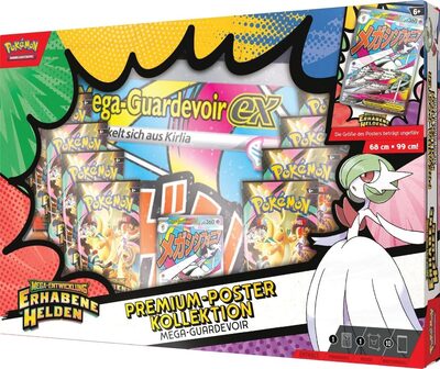 POKEMON 13105 PKM Pokémon ME02.5 Premium-Poster-Kollektion Mega-Entwicklung - Erhabene Helden: Mega-Guardevoir-ex oder Mega-Lucario-ex