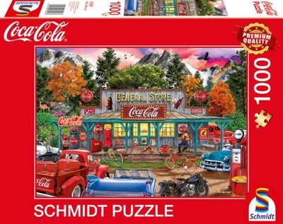 SCHMIDT SPIELE 57597 Erwachsenenpuzzle 1000 Teile Coca Cola - Store