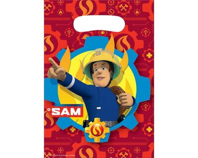 AMSCAN 9902179 Riethmüller® 8 Party-Tüten Feuerwehrmann Sam 2017