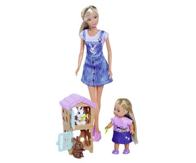 SIMBA 105733667 Steffi LOVE Rabbit Family