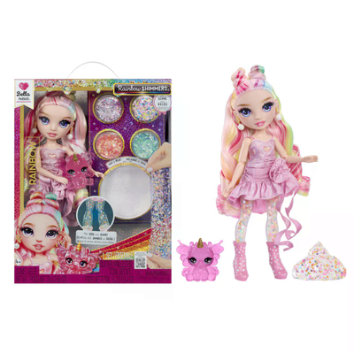 MGA 122401-EU Rainbow High Rainbow Shimmers with Slime Fashion Doll - Bella (pink)