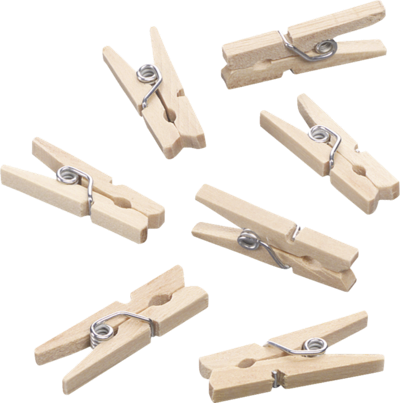 BRUNNEN 218735685 Holzklammern Wäsche 25x7mm, 100 Stück