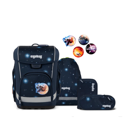 ERGOBAG 01518-900L9-10 Schulranzen-Set KoBärnikus cubo light, Blau - 5-teiliges Set