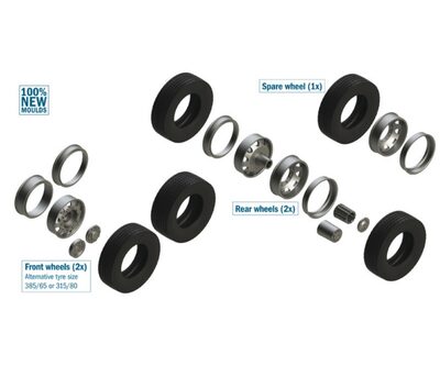 ITALERI 510003909 1:24 Reifen-/Felgen-Set Euro