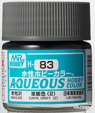 MR HOBBY - GUNZE H-083 Mr Hobby -Gunze Aqueous Hobby Colors (10 ml) Dark Gray (2) [30