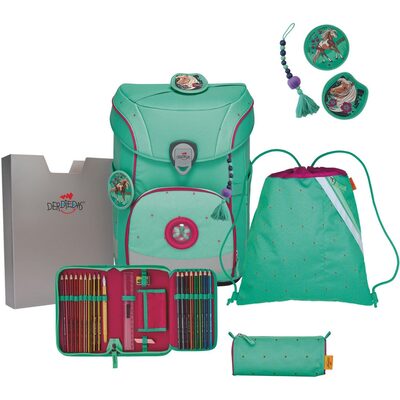 DERDIEDAS 8509152 5-teiliges Schulrucksack-Set Ergoflex Easy Peppermint Pony