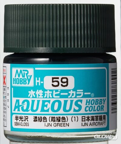 MR HOBBY - GUNZE H-059 Mr Hobby -Gunze Aqueous Hobby Colors (10 ml) IJN Green [30