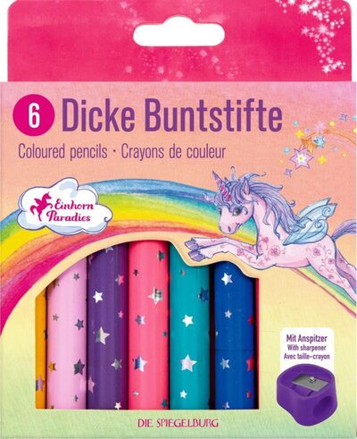 DIE SPIEGELBURG 22315 Dicke Buntstifte - Einhorn-Paradies