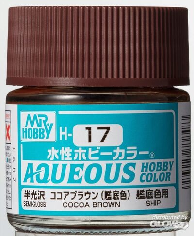 MR HOBBY - GUNZE H-017 Mr Hobby -Gunze Aqueous Hobby Colors (10 ml) Cocoa Brown [30