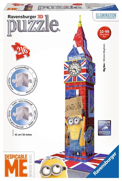 RAVENSBURGER 12589 3D-Puzzle Big Ben Minions Edition
