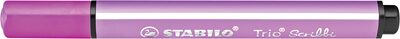 STABILO 368/918 Gefederter Dreikant-Filzstift - STABILO Trio Scribbi - Einzelstift - rosa