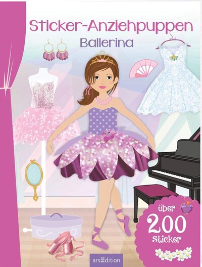 ARSEDITION 133202 Sticker-Anziehpuppen Ballerina: Über 200 Sticker