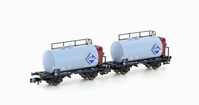 HOBBYTRAIN H24802 N 2er Set Leichtbau-Kesselwagen 'ARAL', DB, Ep. III