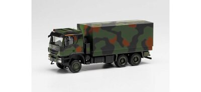 HERPA 746786 1:87 Iveco Trakker 6x6 mit Wechselaufbau Flecktarndesign „Bundeswehr“
