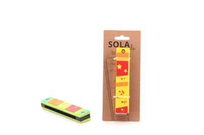 JOHNTOY 22260 Holz-Mundharmonika, sortiert