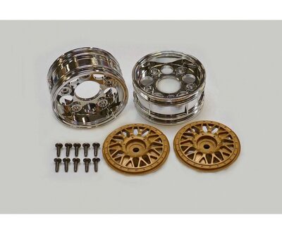 TAMIYA 300050548 Felgen (2) Chrom/gold 2-teili