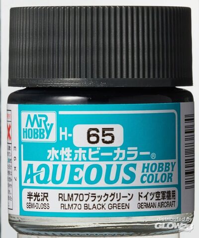 MR HOBBY - GUNZE H-065 Mr Hobby -Gunze Aqueous Hobby Colors (10 ml) RLM70 Black Green [30