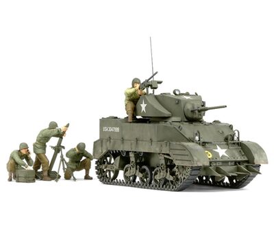 TAMIYA 300035313 1:35 US M5A1 Leicht Pz. m.Mör