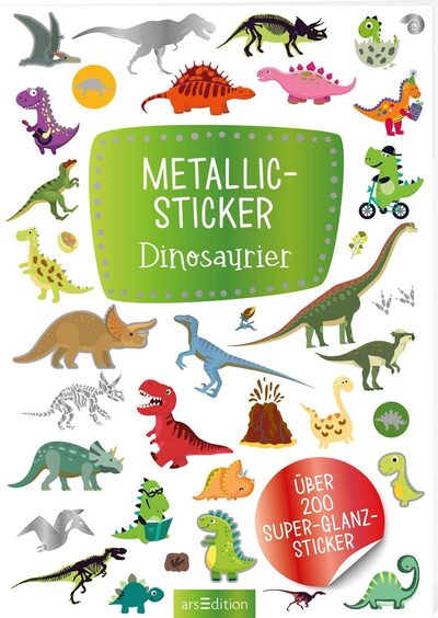 ARSEDITION 12679 Metallic-Sticker Dinosaurier: Über 200 Super-Glanz-Sticker