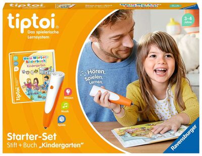 RAVENSBURGER 00113 tiptoi® Starter-Set: Stift und Wörter-Bilderbuch Kindergarten