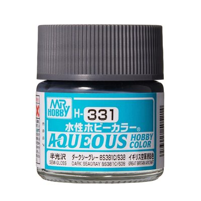 MR. HOBBY H-331 Aqueous Hobby Colors (10 ml) Dark Seagray BS381C/638