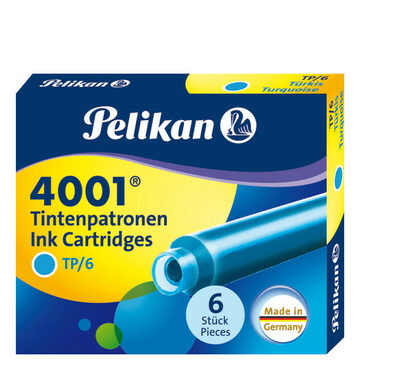 PELIKAN 301705 Pelikan Tintenpatronen 4001®, Türkis, 6 Stück