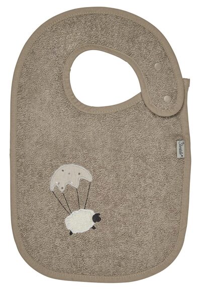 STERNTALER 7032425 Lätzchen mit Druckknopf Motiv Schaf Flocke sand